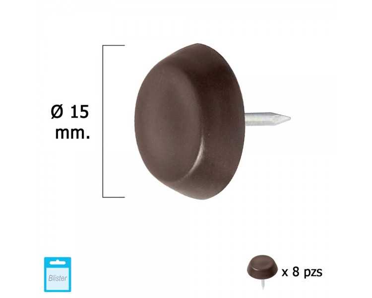 Deslizante Pequeño Marron Ø15 (Blister 8 Unidades)