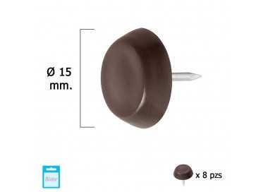 Deslizante Pequeño Marron Ø15 (Blister 8 Unidades)