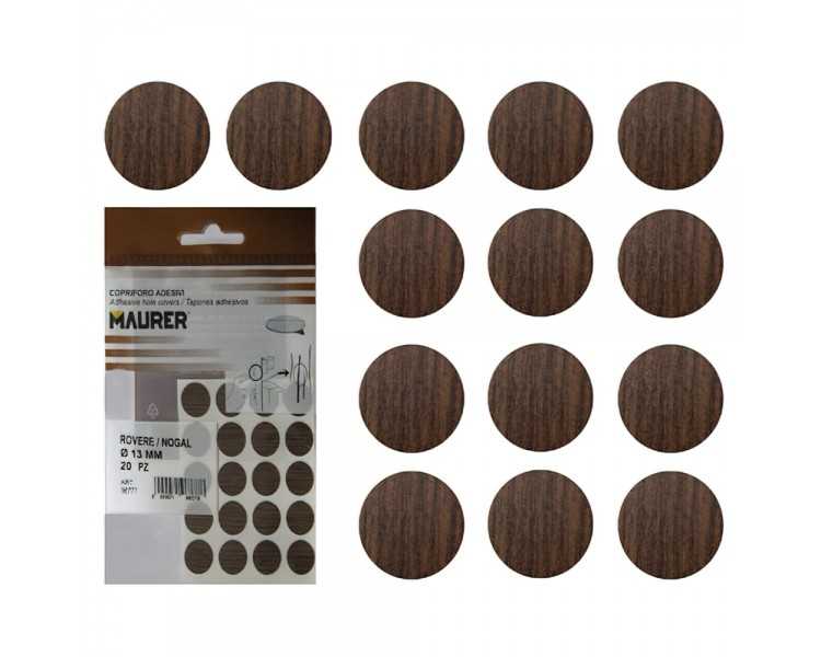 Tapatornillos Adhesivos Nogal (Blister 20 unidades)