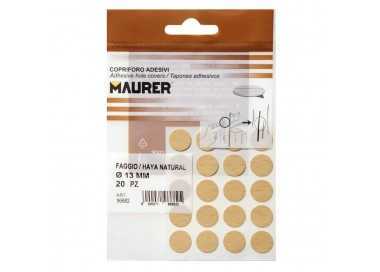 Tapatornillos Adhesivos Haya Natural (Blister 20 unidades)