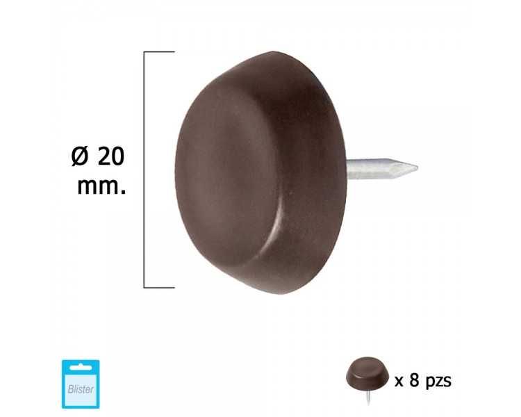 Deslizante Grande Marron Ø20 (Blister 8 Unidades)
