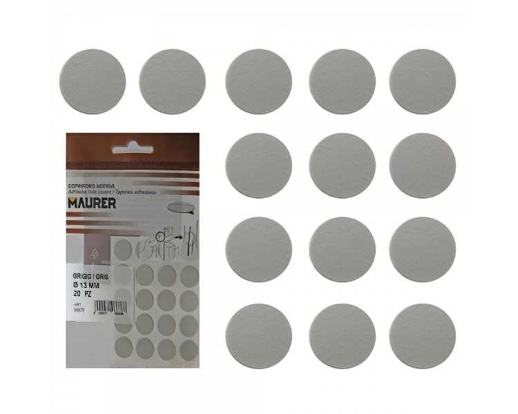 Tapatornillos Adhesivos Gris (Blister 20 unidades)
