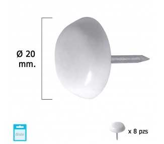 Deslizante Grande Blanco Ø20 (Blister 8 Unidades)
