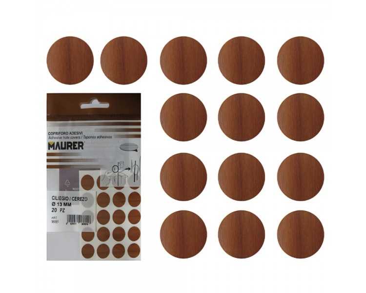 Tapatornillos Adhesivos Cerezo (Blister 20 unidades)