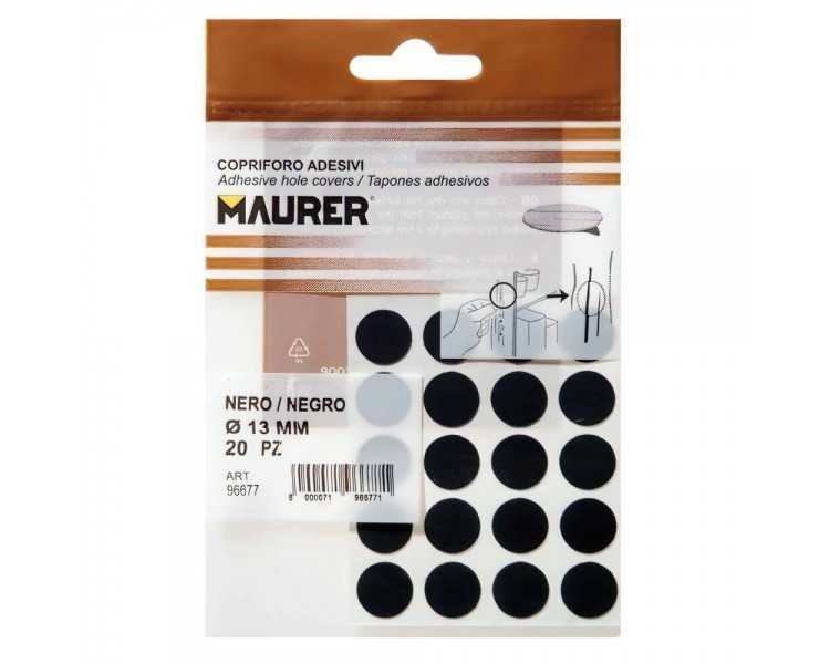 Tapatornillos Adhesivos Negro (Blister 20 unidades)