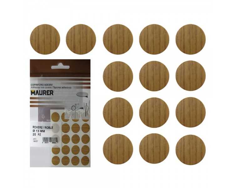 Tapatornillos Adhesivos Roble (Blister 20 unidades)