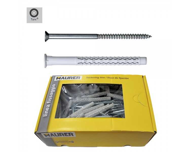 Taco Wolfpack Con Tirafondo Torx MU-XL 10 x 140 mm. (Caja de 50 piezas)