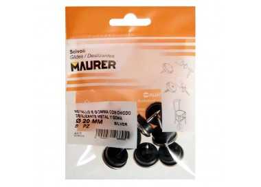 Deslizante Metal Goma Claro Ø20 (Blister 8 Unidades)