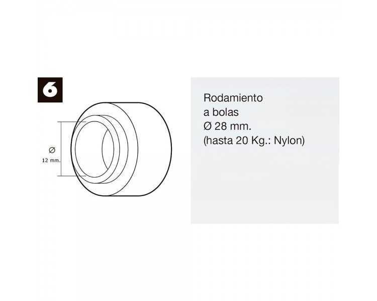 Rodamiento Persiana Ø 12-28mm (Nylon)