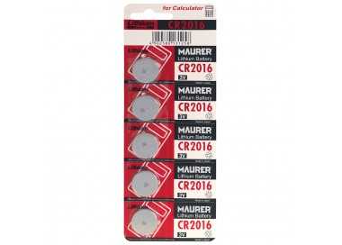 Pila Boton Litio CR2016 (Blister 5 Pilas)