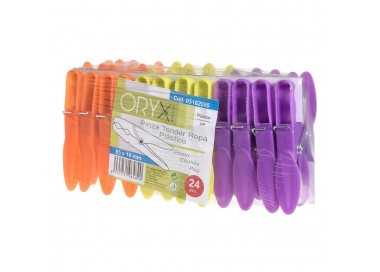 Pinzas Tender Ropa Plastico (Pack 24 Piezas)