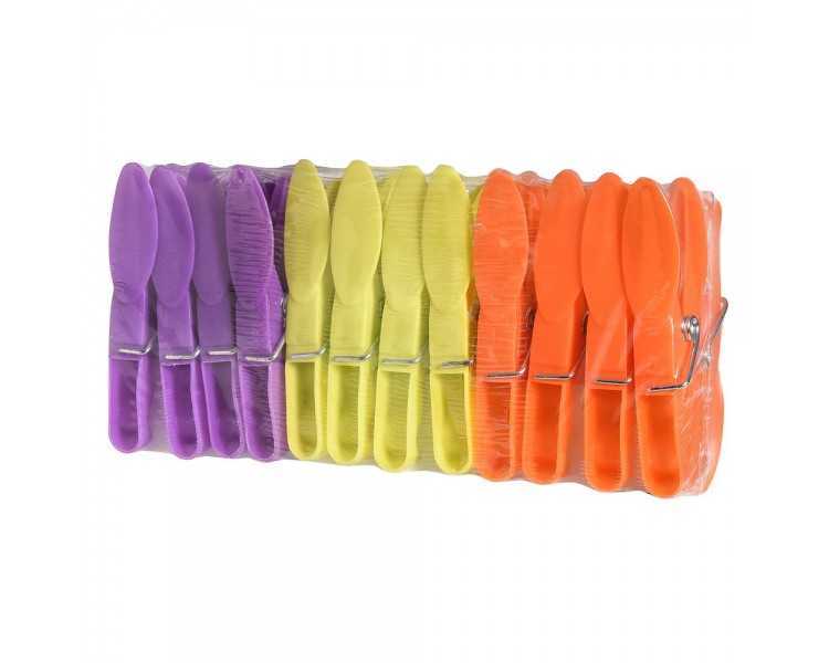 Pinzas Tender Ropa Plastico (Pack 24 Piezas)