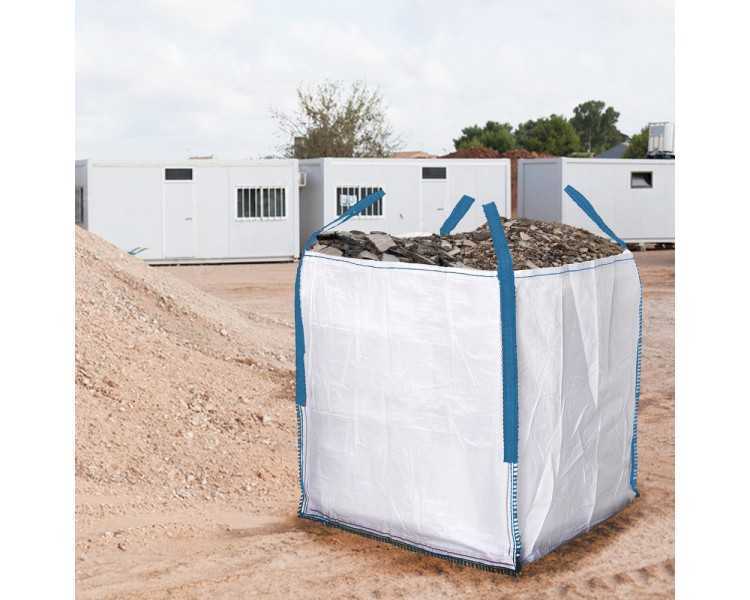Saco Obra Big Bag Rafia  90x90x90cm. Carga máxima seg. 1.000Kg.