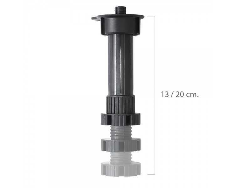 Pata Regulable Desmontable 13 / 20 cm. Negro