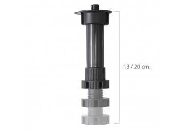Pata Regulable Desmontable 13 / 20 cm. Negro