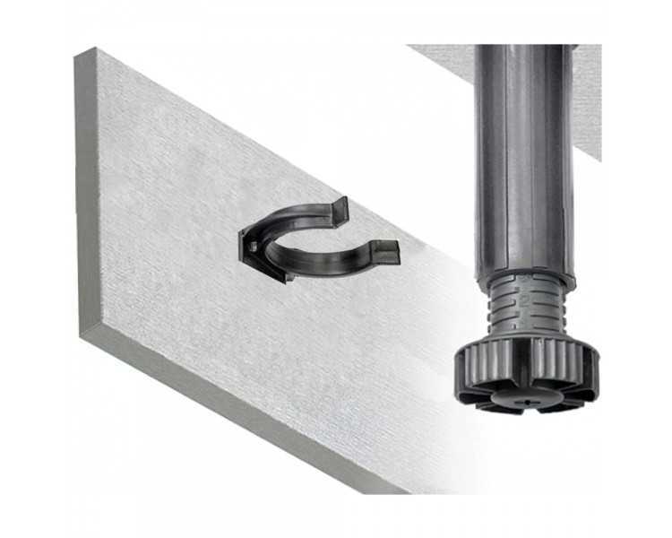 Grapa Negra Para Pata Mueble Regulable