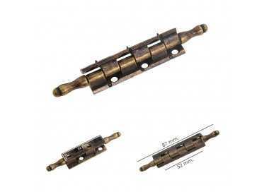 Bisagra Desmontable Con Pasador y Remate Oro Viejo 87 mm.