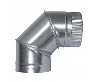 Codo Estufa Galvanizado de 200 mm. 90° (0,8 mm.)