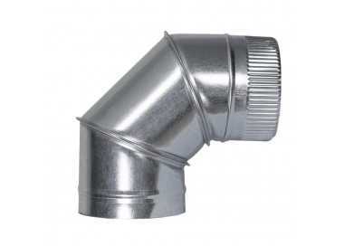 Codo Estufa Galvanizado de 200 mm. 90° (0,8 mm.)