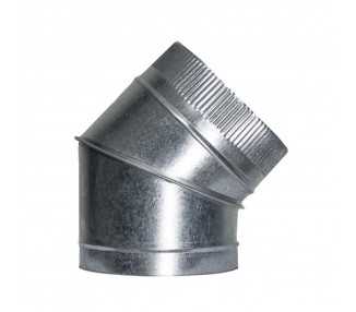 Codo Estufa Galvanizado de 250 mm. 45° (0,8 mm.)