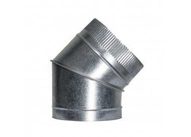 Codo Estufa Galvanizado de 250 mm. 45° (0,8 mm.)