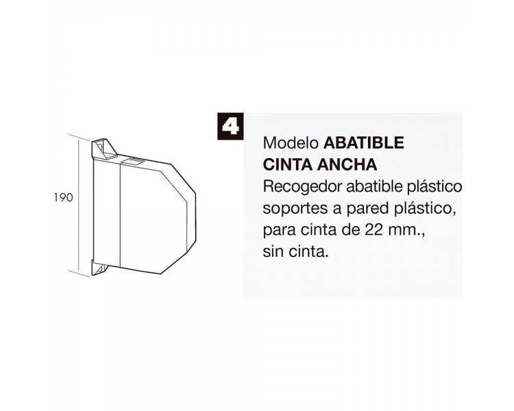 Recogedor Persiana Abatible Blanco Cinta 22 mm.