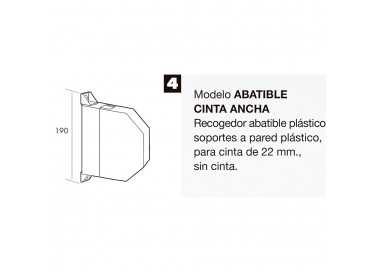 Recogedor Persiana Abatible Blanco Cinta 22 mm.