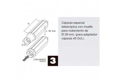 Capsula Persiana Telescopica Sin Espiga Para Eje 40 mm.
