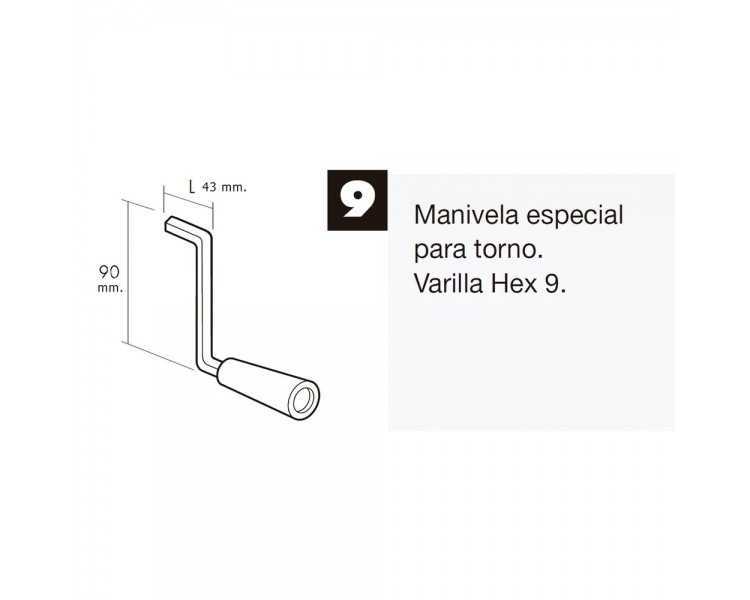 Manivela Para Torno Persiana Corta Blanca