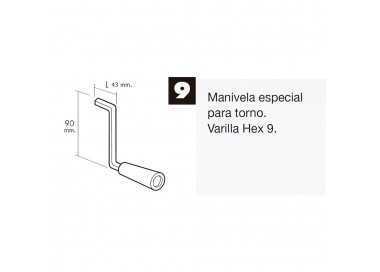 Manivela Para Torno Persiana Corta Blanca
