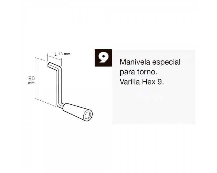 Manivela Para Torno Persiana Corta Blanca