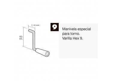 Manivela Para Torno Persiana Corta Blanca