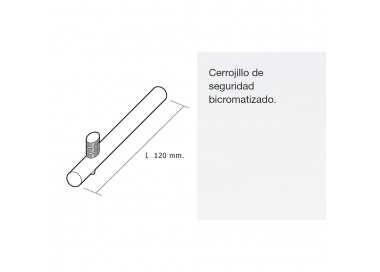 Cerrojillo Persiana Seguridad 120x5,5 mm.