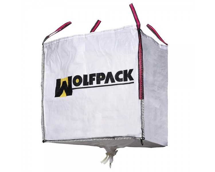 Saco Obra Big Bag Rafia 90x90x90cm. con Válvula.  Carga máxima seg. 1.000Kg.