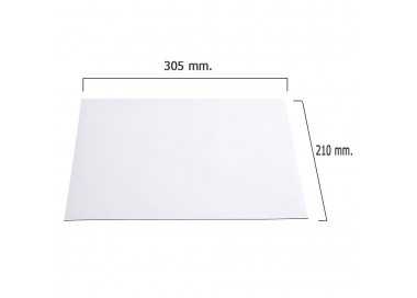 Pizarra Iman Pvc Blanca 210x305x1 mm.