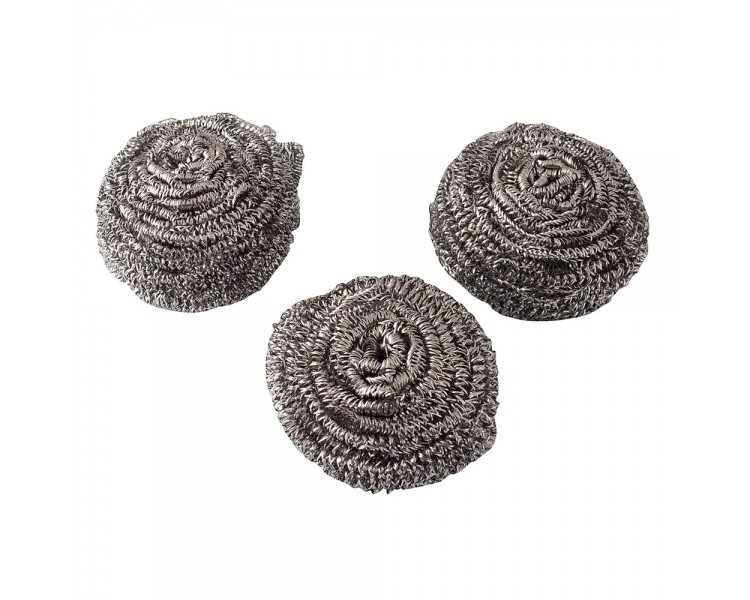 Estropajo Metalico de acero Inoxidable (Pack 3 Unidades)
