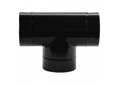 Te Estufa Negro Vitrificado 120 mm. 90°
