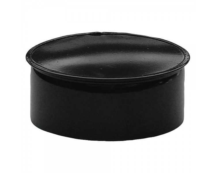 Tapa Tubo Estufa Negro Vitrificada 120 mm.