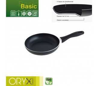 Oryx Sartén Aluminio Antiadherente Basic, Alta Resistencia, Apta Inducción, Libre PFOA, Diámetro 20 cm, Espesor 3 mm.
