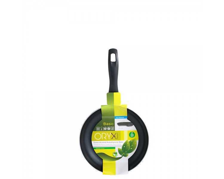 Oryx Sartén Aluminio Antiadherente Basic, Alta Resistencia, Apta Inducción, Libre PFOA, Diámetro 20 cm, Espesor 3 mm.