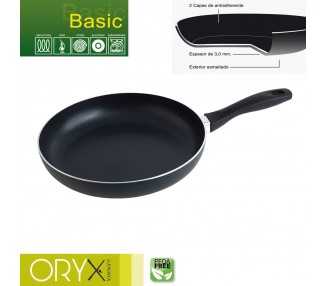 Oryx Sartén Aluminio Antiadherente Basic, Alta Resistencia, Apta Inducción, Libre PFOA, Diámetro 28 cm, Espesor 3 mm.