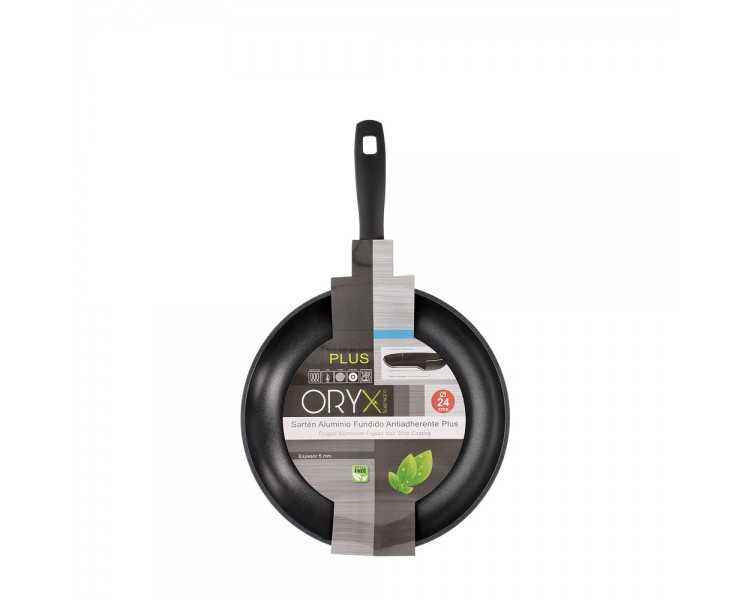 Oryx Sartén Aluminio Antiadherente Plus, Forjada, Apta Inducción, Libre PFOA, Diámetro 24 cm, Espesor 5 mm.