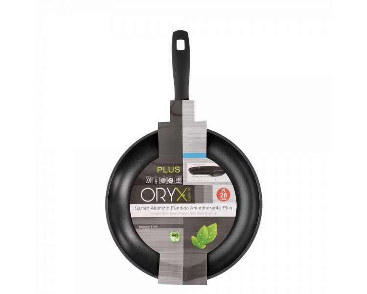 Oryx Sartén Aluminio Antiadherente Plus, Forjada, Apta Inducción, Libre PFOA, Diámetro 28 cm, Espesor 5 mm.