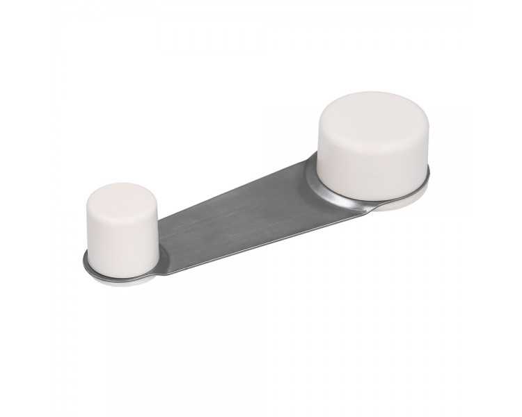 Tope Puerta Adhesivo con Retenedor Blanco