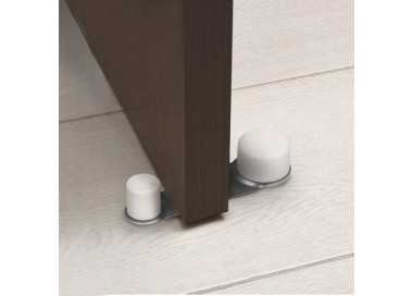 Tope Puerta Adhesivo con Retenedor Blanco
