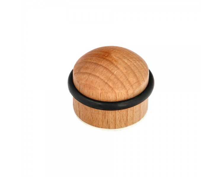Tope Puerta Atornillable Adhesivo Madera Redondo Roble Claro