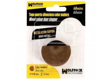 Tope Puerta Adhesivo Silencioso Color Madera