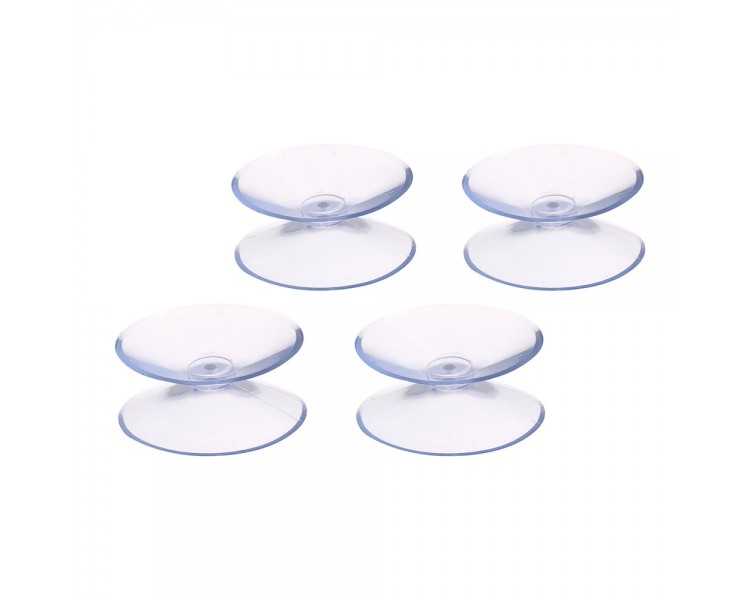 Ventosa Doble Transparente (Bister 4 Piezas)