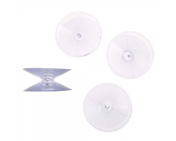 Ventosa Doble Transparente (Bister 4 Piezas)