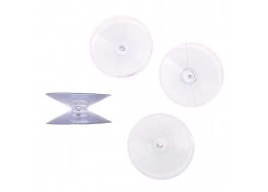 Ventosa Doble Transparente (Bister 4 Piezas)